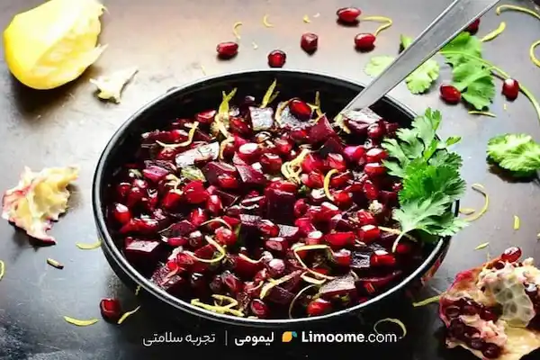 سالاد چغندر و انار